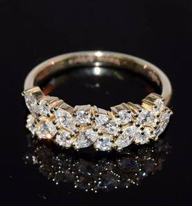 Bague de fiançailles en or 14 carats avec diamant de laboratoire certifié IGI, alliance éternelle ethnique pour femme en or blanc, jaune ou rose - Product Image 2
