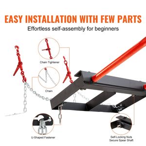 Puntas para Hileras de Heno de 49 Pulgadas, Capacidad de Carga de 3000 Libras, Accesorio para Cucharón de Tractor o Minicargadora, 2 Piezas con Estabilizador de 17.5 Pulgadas - Product Image 5