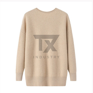 Pakistan Manufactured Solid Color <b>Women's</b> <b>Cardigan</b> <b>Sweaters</b> with Front Logo Customizable Design - Product Image 2
