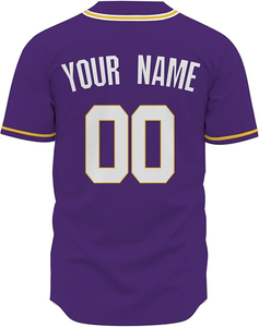 Maillot de baseball 100 % polyester de haute qualité, personnalisable, tendance, entièrement boutonné et respirant - Product Image 3