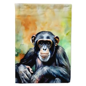 Large Multicolor Porch Sleeve <b>Pole</b> Decorative Yard Banner Artwork Chimpanzee House Wall Hanging Polyester <b>Flags</b> - Product Image 1