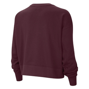 Sudadera Oversize de Mujer con Cuello Redondo, Color Liso, Hombros Caídos, Manga Larga, Tejido de Algodón, para Otoño, con Bordado Frontal - Product Image 4