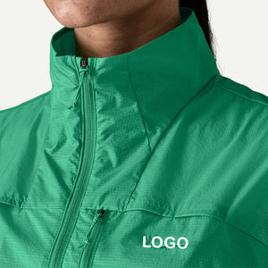 Veste coupe-vent ultra-légère pour femme, demi-zip, pliable, en nylon, pour la course à pied, la randonnée, coupe-vent, extérieur, personnalisable, marque privée - Product Image 5