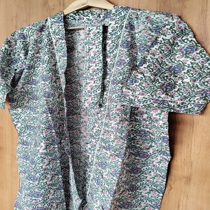 Kimono Kaftan en Coton Imprimé à la Main Style Luxe, Grande Taille Léger, Cache-maillot d'été Imprimé – Excellent Prix - Product Image 3