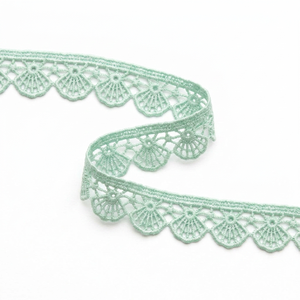 Encaje Guipur Ecológico de 10 mm Color Verde Menta, Directo de Fábrica, para Vestidos de Bebé, Adornos de Ropa, Manualidades y Costura Decorativa - Product Image 4