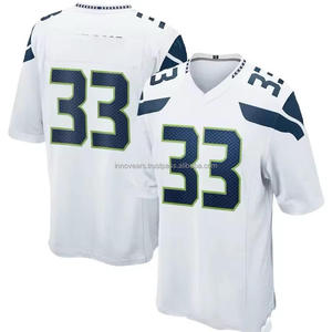 Maillot de football à drapeau personnalisé respirant à séchage rapide et maillots de football américain uniforme de football adulte à manches courtes transfert de chaleur - Product Image 3