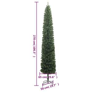 106.3 \ "sottile albero di natale in PVC con supporto eleganti decorazioni per le feste - Product Image 6