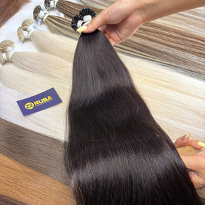 Extensions de cheveux vietnamiennes à pointe plate, double épaisseur, cheveux humains lisses naturels avec couleurs personnalisées - Product Image 1