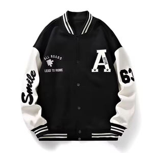 Custom Unisex Oversized Varsity Letterman <b>Jacket</b> Streetwear <b>Vintage</b> Brown Embroidered Patchwork Baseball <b>Bomber</b> <b>Jackets</b> - Product Image 3