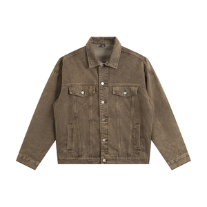 Wholesale ARTIZ INTERNATIONAL Men's Denim Jackets Custom Solid Color Eco-Friendly Acid Wash High Quality Formal Vintage Style - Product Image 1