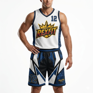 Nouveau design respirant, maillots de basket-ball d'été grande taille unisexe, nom et numéro personnalisés, logo imprimé numérique uni, 100% coton - Product Image 5