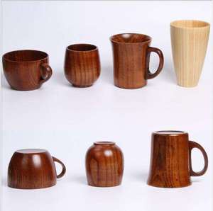 แก้วไม้ทำมือจากไม้ธรรมชาติ สำหรับดื่มชา เบียร์ กาแฟ และนม ผลิตโดย M.I.G. การส่งออกปี 2026 - Product Image 5