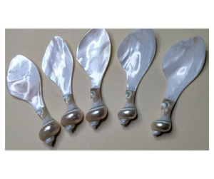 Cuillère élégante en coquillage naturel, idéale pour la présentation de caviar de qualité supérieure dans des environnements culinaires haut de gamme - Product Image 5