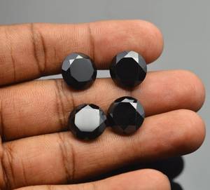 Wholesale Price Natural <b>Black</b> Spinel Loose Faceted Cut Gemstone Round Shape Spinel Cut Sizes available Jewelry Making Gem Stone - Product Image 4