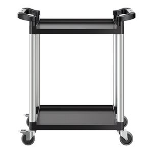 Carrello Utilitario in Plastica a 2 Livelli con Capacità di Carico di 300 Libbre, Ruote Girevoli a 360 Gradi (2 Freni), 24,4 X 16,1 Pollici - Product Image 1