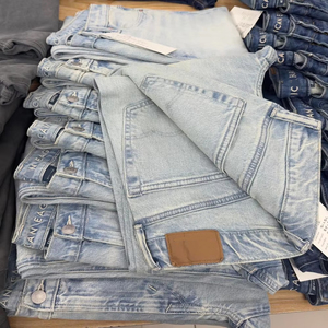 Men's Slim Straight & Relaxed <b>Denim</b> Pants Wholesale Bulk Order Cotton Skinny Straight Ripped Stonewashed Jeans Apparel Stock Lot - Product Image 4