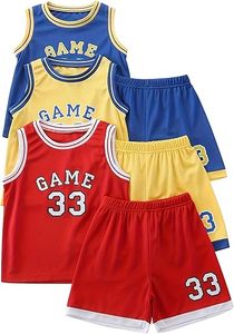 Children's Customizable Men's Basketball Jersey Shorts Set Sublimated Print Team Name Number 23 Moisture Wicking <b>Athletic</b> Wear - Product Image 6