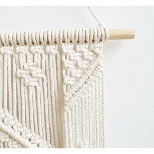 Tapiz de Pared de Macramé con Yute y Madera de Pino con Estante |   Decoración Bohemia Hecha a Mano para el Hogar - Product Image 3