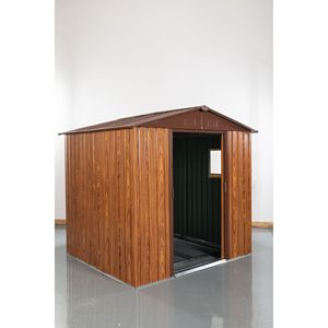 Caseta de Almacenamiento Metálica para Exteriores de 6 pies x 6 pies con Base de Piso Metálica y Ventana para Soluciones de Almacenamiento al Aire Libre - Product Image 2