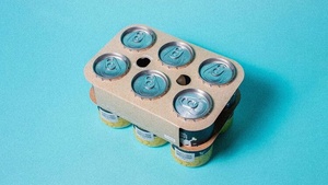 Nouveau design, porte-canettes en fibre moulée sans plastique, lot de 6, alternative aux emballages de bière et de soda, pour canettes de bière artisanale et de soda. - Product Image 5