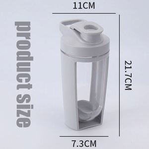 Bouteille Shaker en Plastique Portable 500 ml (17 oz) avec Logo Personnalisé pour Milkshake, Protéines, Gym, Fitness, Sport, Cadeau - Product Image 2