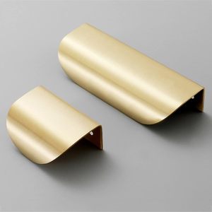Poignée de bordure géométrique en laiton doré, quincaillerie moderne pour armoires de cuisine et salle de bain, tiroirs et portes, vente en gros - Product Image 4