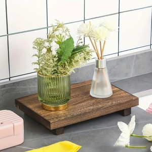 Base Decorativa de Madera Sólida, Soporte Rectangular de Madera para Portavelas, Macetas, Baño, Cocina, Mostrador - Product Image 6
