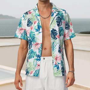 Camisas Hawaianas para Hombre de Manga Corta con Cuello en V, Transpirables, de Secado Rápido, Ecológicas, Personalizables y de Doble Botonadura, en Oferta - Product Image 5