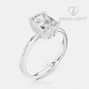 Bague de fiançailles et de mariage pour femme, cadeau de bijoux, certifiée IGI, diamant de laboratoire taille radiant 1,59 carat, ensemble de bagues en or blanc 14 carats - Product Image 2