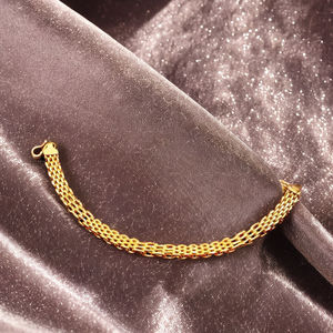 สร้อยข้อมือเชื่อมหลายเส้นชุบทอง14K 18K 24K เครื่องประดับแฟชั่นตะขอเกี่ยว S-Hook ทองเหลืองสำหรับผู้ชาย - Product Image 5