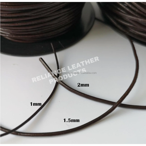 Carrete de cordón de cuero redondo negro genuino de 1 mm para decoración de abalorios DIY, hallazgos de joyería al por menor y componentes para colgar en la pared - Product Image 1