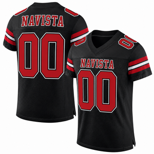 เสื้ออเมริกันฟุตบอลคุณภาพสูงแบบสั่งทำพิเศษ ผ้าโพลีเอสเตอร์ 100% ระบายอากาศได้ดี โลโก้ด้านหน้า ผ้าตาข่าย ซับเหงื่อ ป้องกันแบคทีเรีย สำหรับทุกเพศ - Product Image 1