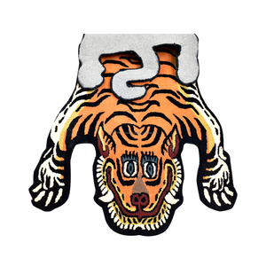 Hand Tufted Wool <b>Tibetan</b> <b>Tiger</b> Shape Animal <b>Rug</b>-Custom Low Pile Hallway Pattern Manufacturer India - Product Image 5