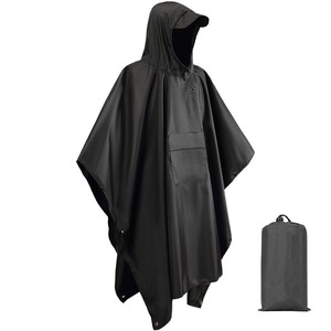 Impermeable Unisex con Capucha, Plegable, con Franja Reflectante y Bolsillo con Cremallera para Uso en Exteriores - Product Image 3