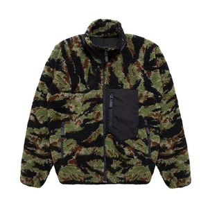Chaqueta de invierno para hombre de forro polar con cremallera completa, cuello alto, informal, cortavientos, ajuste regular, exterior de poliéster, bolsillos con cremallera, venta al por mayor - Product Image 1