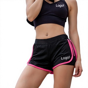 Shorts de Yoga de Cintura Alta para Mujer, Color Sólido, Transpirables, de Poliéster, Compresión Deportiva, Ajuste Atlético, Estilo Regular - Product Image 4