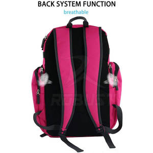 Sac à dos de basket-ball, sac de transport de sport polyvalent, bretelles réglables, grand espace de rangement, fermeture éclair, nylon écologique, polyester - Product Image 3