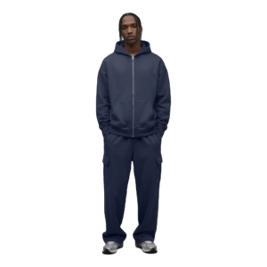 Conjunto Deportivo Personalizado de Alta Calidad para Hombre, en Todos los Colores, Sudadera con Capucha y Cierre, Pantalones Deportivos, Conjunto de 2 Piezas - Product Image 1