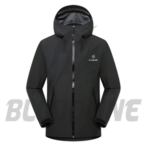 Veste d'extérieur imperméable à capuche pour homme Bloodline, manches longues, noire, pour l'hiver - Product Image 1