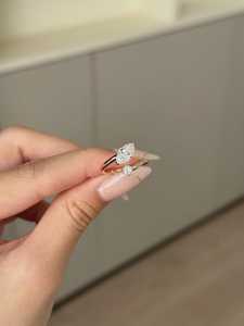 Anillo de banda abierta con diamante marquesa de 1.01 quilates Toi Et Moi para mujer, oro amarillo de 14k, joyería de compromiso y boda con diamante cultivado en laboratorio para ella - Product Image 3