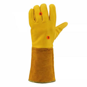 ถุงมือเชื่อมแบบยาว หนังหนา ทนความร้อน ทนไฟ สำหรับงานเชื่อมอาร์กอน - Product Image 1