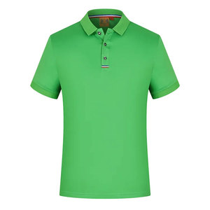 Polo de Manga Corta para Hombre, Color Sólido, Corte Regular, Informal, Transpirable, Diseño de Punto de Algodón, Cierre de Botones, Negro - Product Image 5