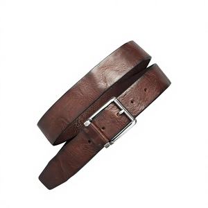 Ceinture carrée en cuir de vachette artisanal vintage BS International pour homme, avec ardillon en acier, écologique, imperméable, haute résistance, robuste - Product Image 4