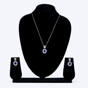 Pendientes de diamantes y zafiro de 20,86 quilates para mujer, joyería de plata de ley 925 - Product Image 5