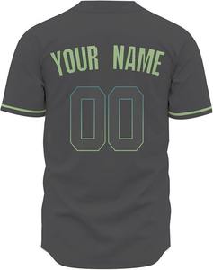 Uniforme de Béisbol Personalizado Sublimado para Equipos Juveniles, Camiseta de Béisbol Negra Lisa con Logotipo Bordado - Product Image 2
