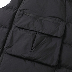 Wholesale Black Puffer <b>Vest</b> with Large Front <b>Utility</b> Pocket | Insulated Performance <b>Vest</b> | OEM Outerwear Supplier - Product Image 4