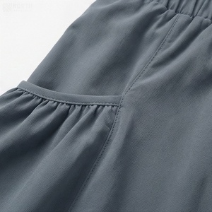 Shorts pour femmes à taille haute élastique, à volants, couleur unie, décontractés, respirants, design en A, mini-shorts en polyester pour l'été - Product Image 5