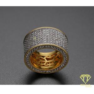 Anillo de lujo de plata de ley 925 con diamantes cultivados en laboratorio, estilo Iced Out, para compradores mayoristas de joyería de moda. - Product Image 2