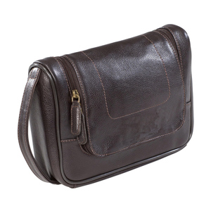 Grande trousse de toilette vintage en cuir avec fermeture éclair, étanche, à suspendre, pour voyage, avec plusieurs compartiments, pour hommes et femmes - Product Image 2
