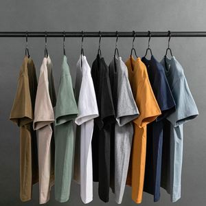Men's Regular Fit Short Sleeve O-Neck Solid Green Quick Dry 180g Jersey 100% Cotton Casual Blank Front Heat-Transfer T-Shirt - Product Image 1